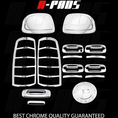 03-06 Chevy Silverado Mirror C Door Handle Tailgate Taillights Gas Chrome Covers