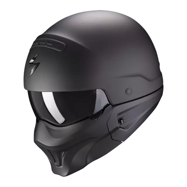 Casque Convertible Scorpion Exo-Combat Evo Solid Noir Mat Taille XL