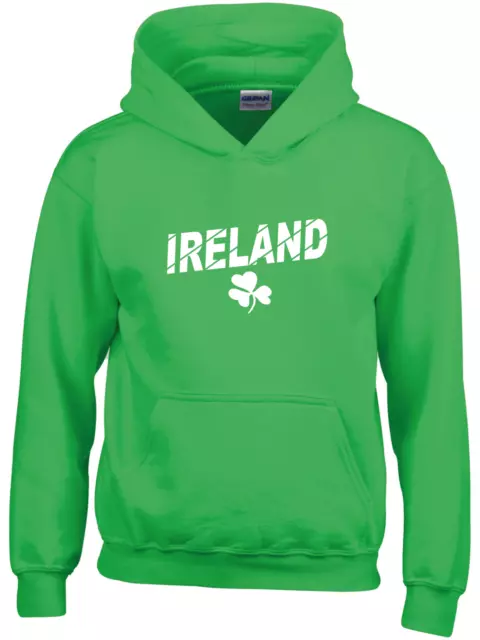 Ireland Rugby Nations 6 Hoodie Kids Text & Clover