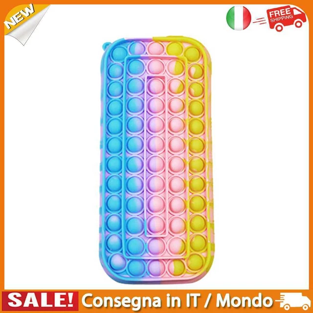 IT Decompress Press Bubble Pencil Case Kid Storage Stationery Box (Colorful)