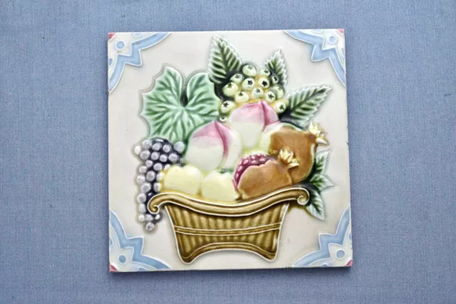 Antique Japanese Majolica Tile,  c.1920