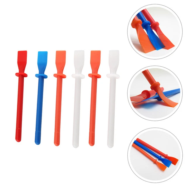 6 Pcs Grattoirs À Peinture Film Enduit De Colle Pinceau À Colle Silicone Pp