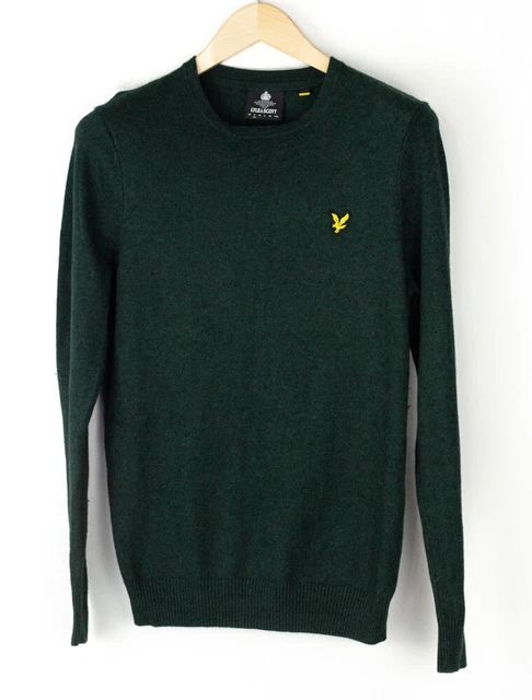 Lyle & Scott Casual da Uomo Cotone Lana Maglione Lavorato a Maglia S