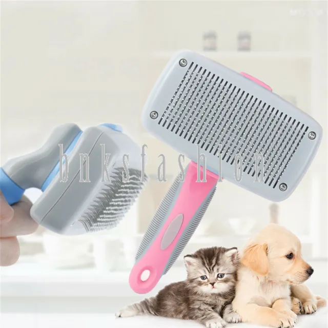 Grooming Brush for Pet Dog Cat Deshedding Tool Self Cleaning Slicker Brush Comb