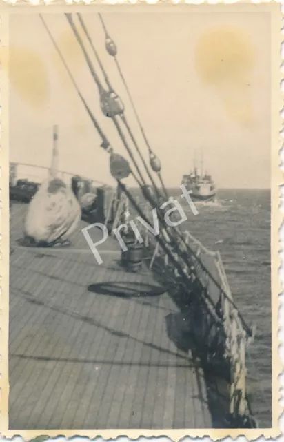 Foto WK II Wehrmacht Danzig 1942 U-Boot Begleitschiff Geleit Ostsee K1.43