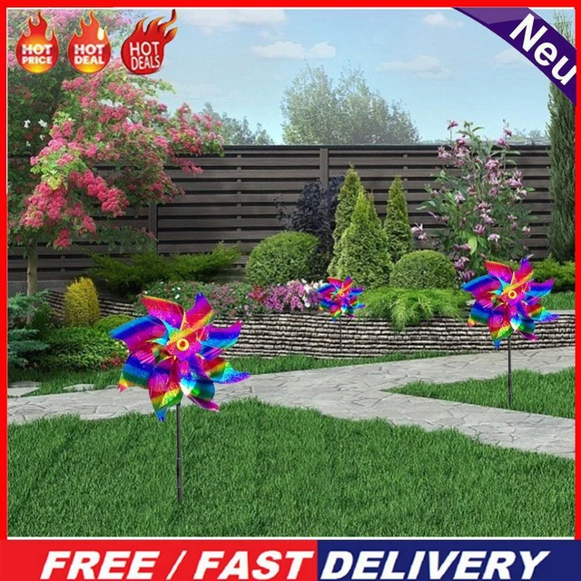 Reflective Pinwheels: Extra Sparkly For Garden Decor, Bird Scare Device