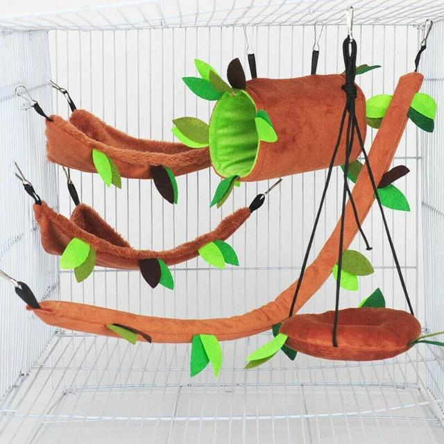 1Pc Haustier Hamster Vogel Hängend Schaukel Hängematte Tier Ratte Maus Käfig Q