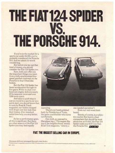 Fiat, European, Automobiles, Advertising, Collectibles - PicClick