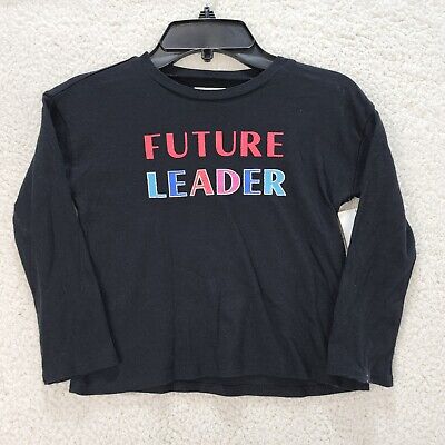 Tucker + Tate Future Leader Grafico Manica Lunga Pullover Camicia Bambini 4 Nero