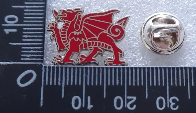 Wales. Cymru. Welsh Red Dragon.  Metal. Enamel. Lapel Pin Badge.