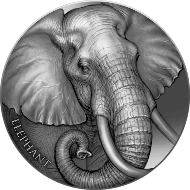 Elephant Expressions of Wildlife 2 oz Silver Coin CFA Cameroon 2023