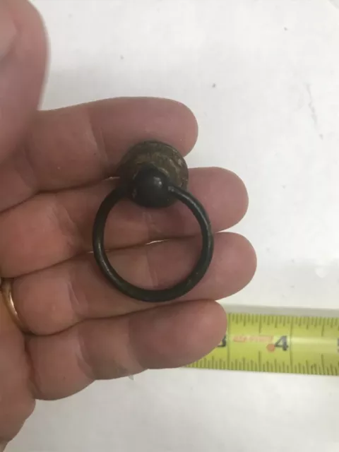 RARE 18th Century CHIPPENDALE  Period Original DROP RING PULL EARLY  AMERICANA!