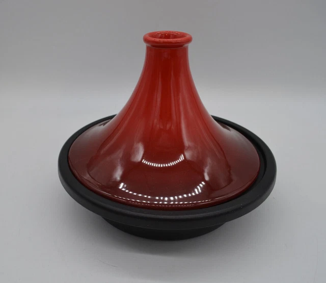 Le Creuset TAGINE Cast Iron Red Stoneware Top #27 Vintage Cookware excellent