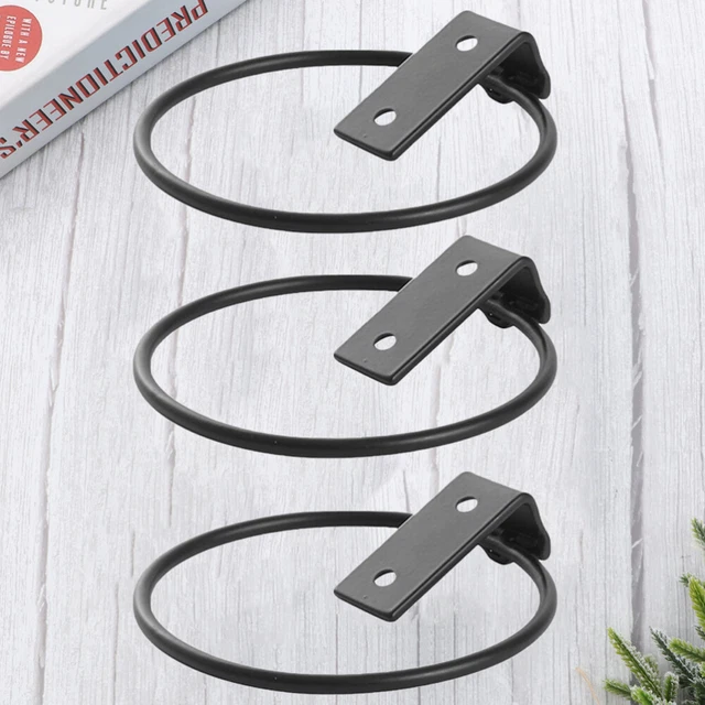 3 stücke Wandmontierte Blumentopf Tablett Metall Eisen Ring Blumentopf