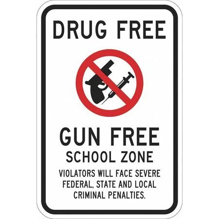 Lyle T1-1118-Eg_12X18 Facility Sign, 18 In H, 12 In W, Aluminum, Vertical