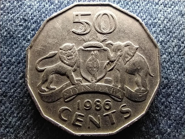 Swaziland Mswati III (1986-2018) 50 Cent Coin 1986