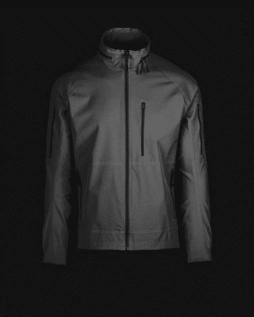 Beyond Clothing A5 - RIG SOFTSHELL JACKET   with stow hood - Black Large