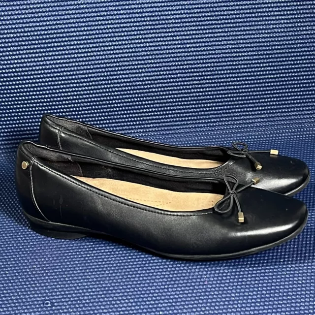 CLARKS CANDRA LIGHT Black Leather Slip On Shoes Women’s Size 7.5 $22.00 ...