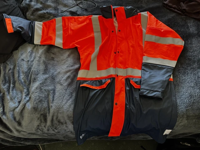 Taped Hi Vis Stretch PU Rain Coat main image 0