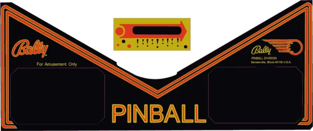 Bally Eight Ball Deluxe Limited Edition LE Pinball Machine Apron Decal Set