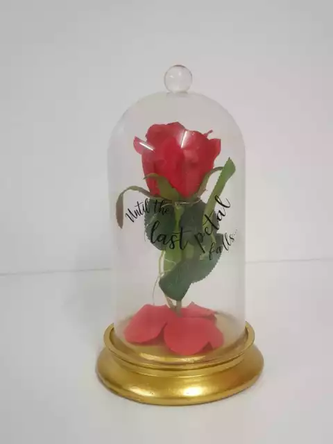 Disney Princess Rose Bell Jar Light Beauty & The Beast Decoration Lights Xmas 3