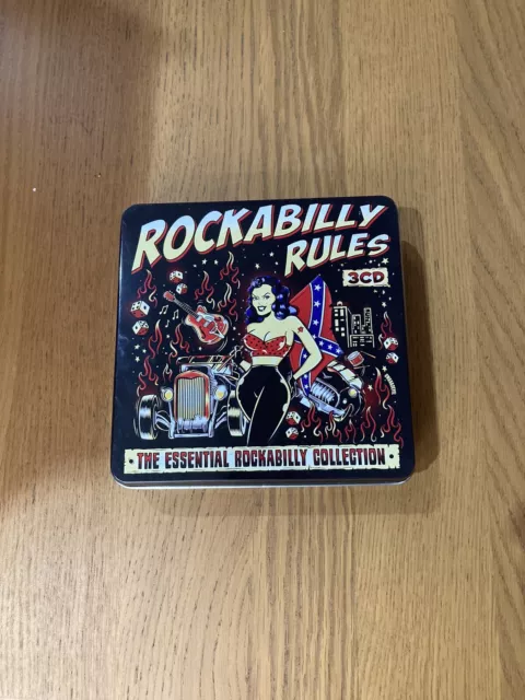 The Essential Rockabilly Rules Collection Rare 3 CD Tin Box Set  75 Tracks