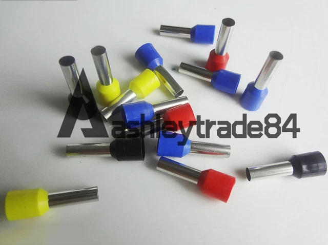 1000pcs 14 AWG 2.5mm² Pre-Insulated Terminals Wire Ferrules End Sleeve TE2513