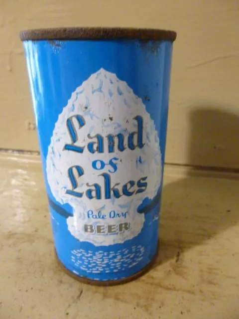 Land Of Lakes_ Chicago_ Flat Top Beer Can       -[Empty Cans, Read Desc.]-