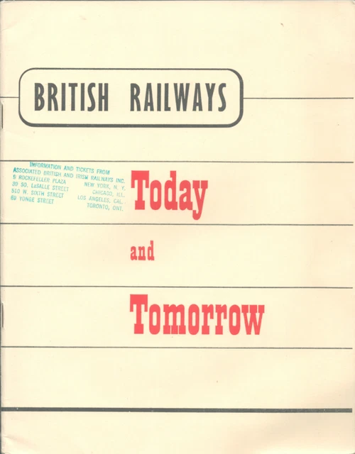 BRITISH RAILWAYS Today And Tomorrow 1949 WWII Railroad Book & MAP