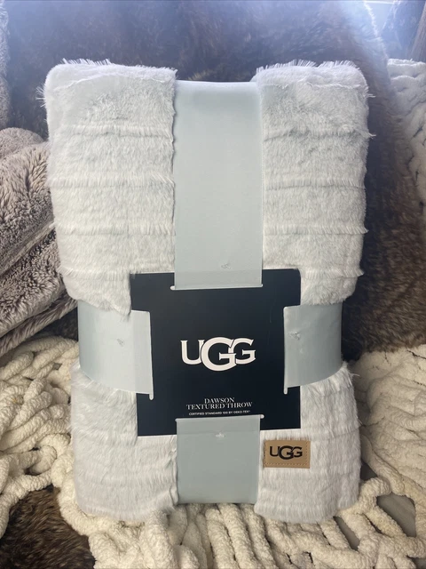 ugg dawson faux fur throw blanket in lodge