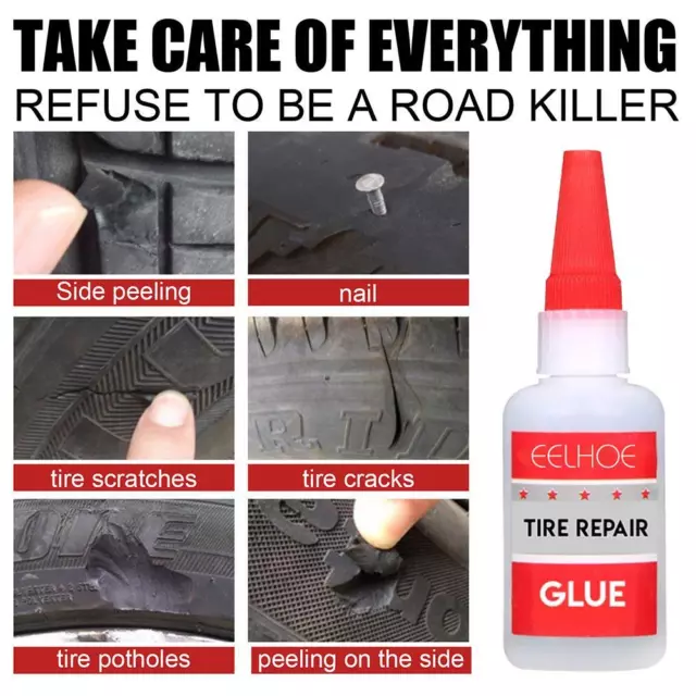 Strong Rubber Adhesive Tire Puncture Repair Glue Sealer Caulk Super 30/50ml O0R3
