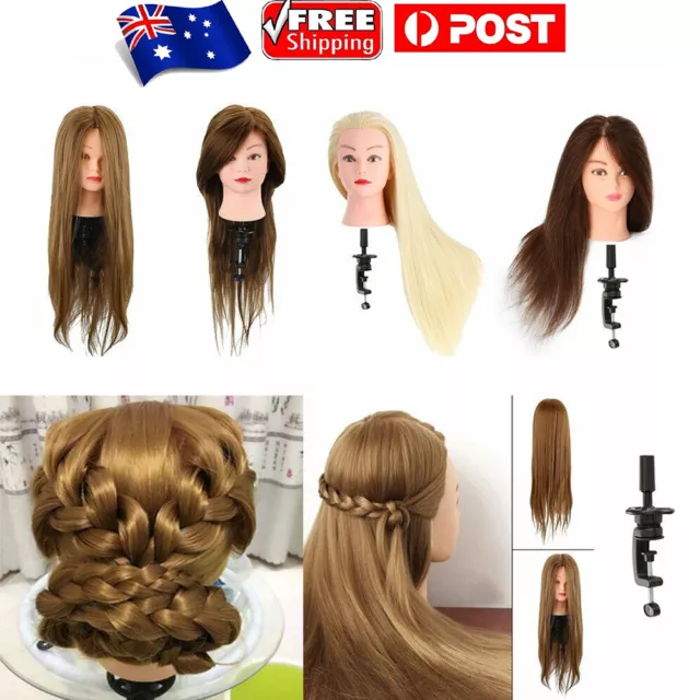 Head Hair Styling 100% Human Hair Hairdressing Makeup Training Mannequin Doll