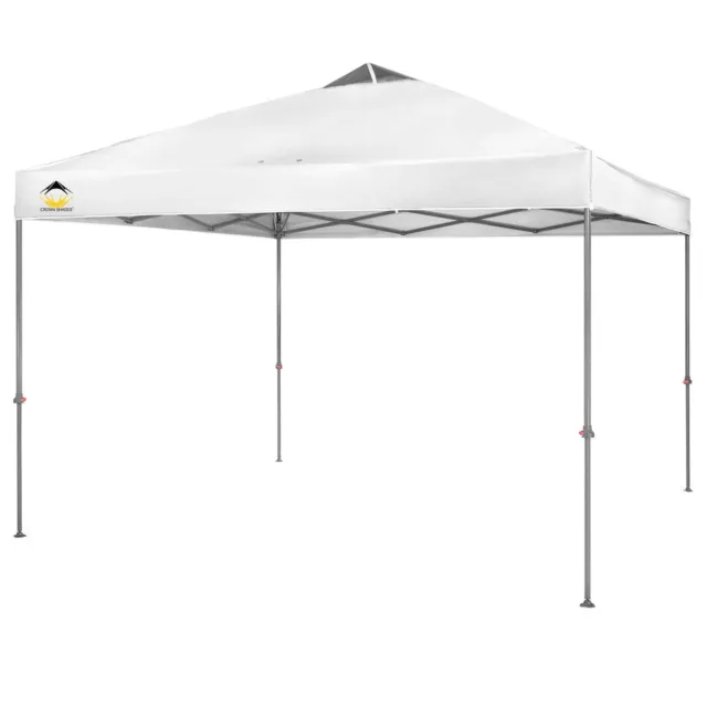 10 x 10 Foot Instant Pop Up Folding Shade Canopy w/Carry Bag, White (Used)