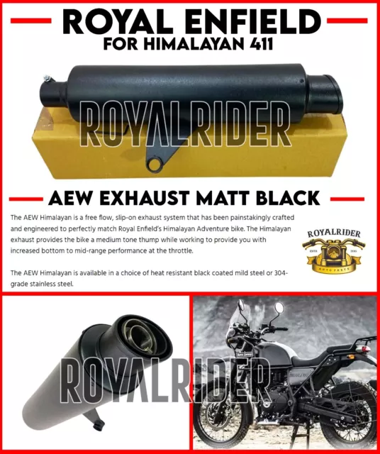 Royal Enfield AEW EXHAUST "MATT BLACK , FOR HIMALAYAN 411