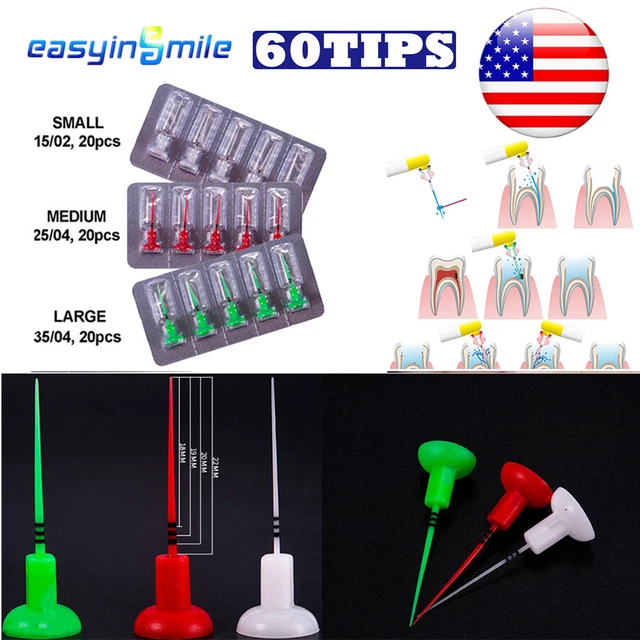 DENTAL ENDO ACTIVATOR Root Tips Endo Sonic Irrigator 60 Tips 3D