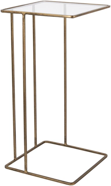 Surya Natalie Modern Glass And Metal Side Table NAE-001