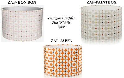 Prestigious Textiles ZAP fabric design Lampshade Ceiling/Table orange,grey,pink