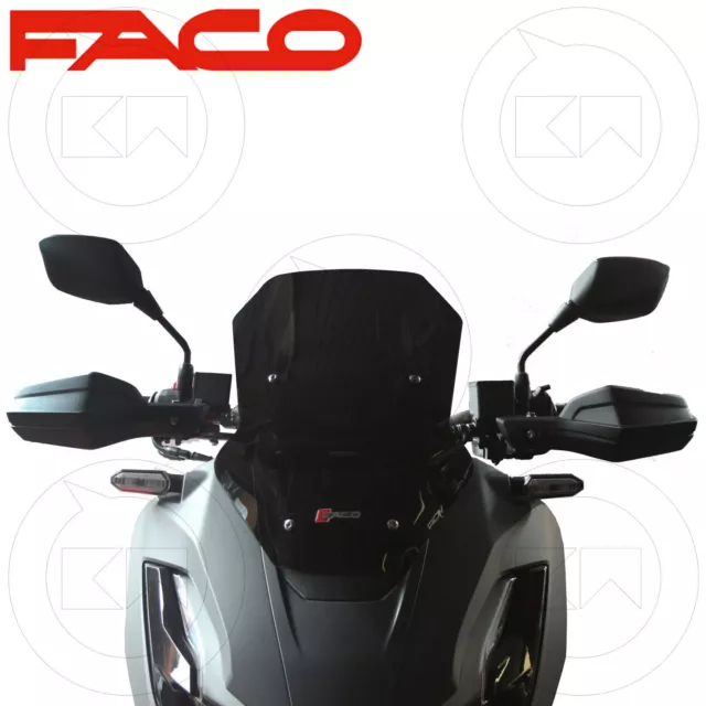 Faco 29202 Kit Cupolino Paravento Basso Fumè Scuro Nero Honda Adv 350 Anno 2022