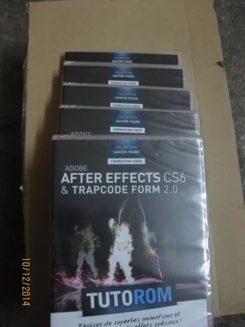 TUTOROM Formation Adobe After Effects CS6 et Trapcode Form 2.0 sur DVD neuf