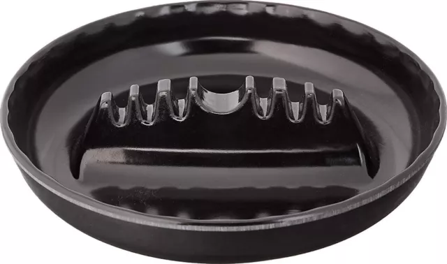 Fox Run ASHTRAY Black Melamine Plastic Dishwasher Safe Classic