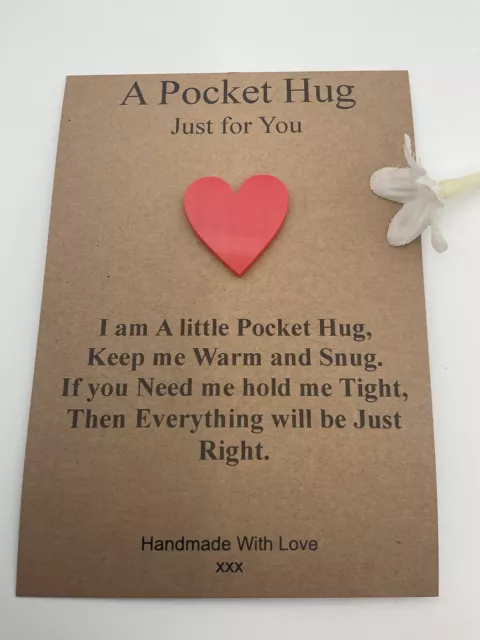 Pocket Hug Heart, Sending A Hug, Positivity, Birthday, Wedding, Sentimental Gift