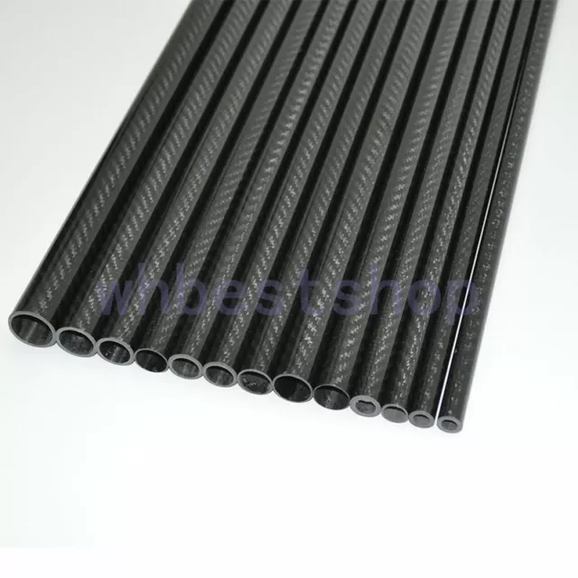 12MM 3K Carbon Fiber Roll Wrapped Tube/Pipe OD12 x ID8 10 11MM  L500MM Poles