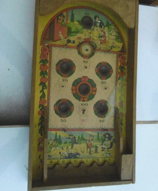 ANCIEN JEU DE BAGATELLE jeu de comptoir / machine à bille début 20 ème ...