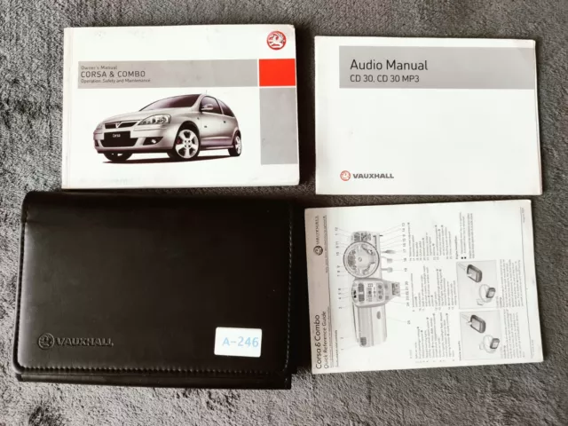 Genuine Vauxhall Opel Corsa Combo C 2003-2006 Owners Manual Handbook Pack A-246