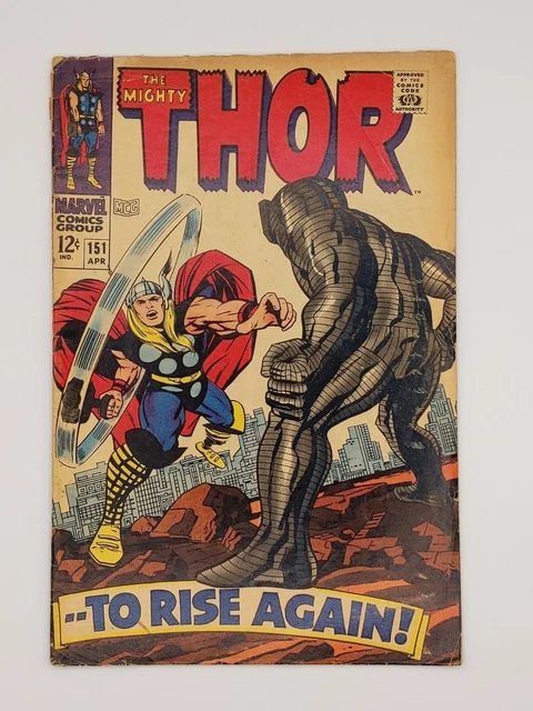 Mighty Thor #151 G/VG The Destroyer Stan Lee Jack Kirby Art 1968 ~Marvel Comics