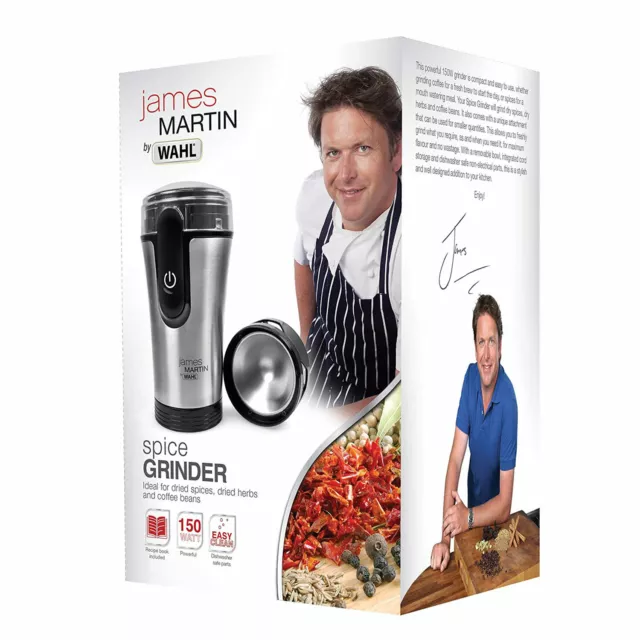 Wahl James Martin Spice Herbs Nuts Coffee Beans Grinder 150W Black/Silver ZX992