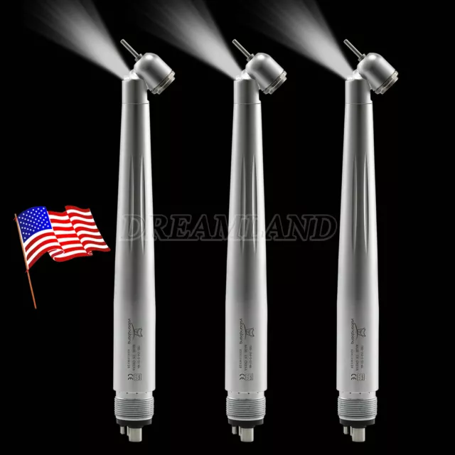 1-3x Yabangbang Dental LED 45 Degree E-generator High Speed Handpiece 4 Hole vsk