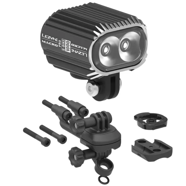 Lezyne Macro Drive 1000 Lumen E-Bike Frontleuchte - langlebig, an Akku angeschlossen