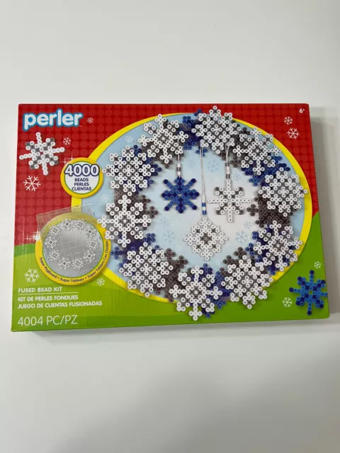 Perler 3D Snowflake Wreath Fused Bead Kit, Ages 6 and up, 4004