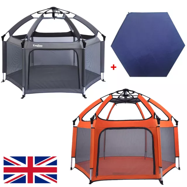 Baby Playpen Portable Pop up Kids Safety Playpen with Play Mat Outdoor Garden